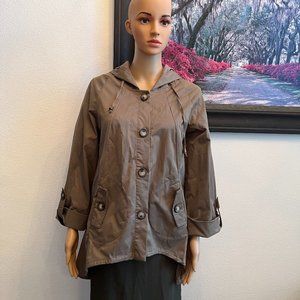 For Cynthia. Olive green jacket. Size Medium.